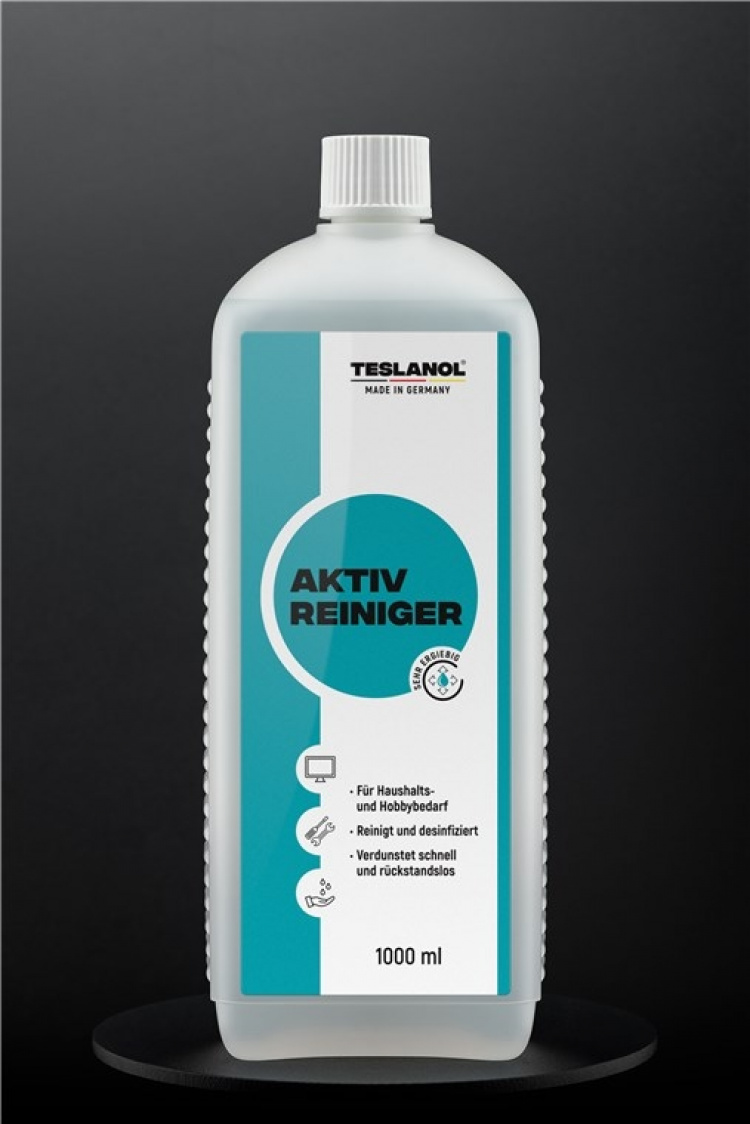 Teslanol Aktivt rengöringsmedel (isopropanol) rengör känsliga material skonsamt och tillförlitligt – 1000 ml Teslanol Aktivt rengöringsmedel (isopropanol) rengör känsliga material skonsamt och tillförlitligt – 1000 ml