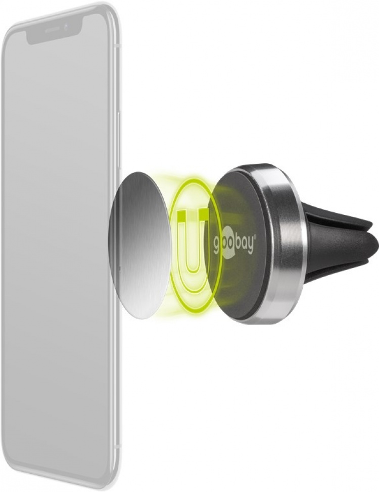 Goobay Universell magnethållare i smal design För enkel och säker fastsättning av små mobila enheter i fordonet Goobay Universell magnethållare i smal design För enkel och säker fastsättning av små mobila enheter i fordonet