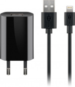 Goobay Apple Lightning laddningssats (5 W) Strömförsörjning med Apple Lightning-kabel 1 m (svart)