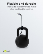 Goobay Lightning till USB-A-textilkabel med metallpluggar 2 m elegant och extra robust anslutningskabel för t.ex. Apple iPhone, iPad (Apple MFi certifierad) Goobay Lightning till USB-A-textilkabel med metallpluggar 2 m elegant och extra robust anslutningskabel för t.ex. Apple iPhone, iPad (Apple MFi certifierad)