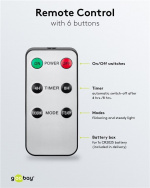 Goobay Set med 5 vita LED riktiga vax stav ljus, inkl. fjärrkontroll Vacker och säker belysningslösning för många områden som hus och loggia, kontor eller skolor