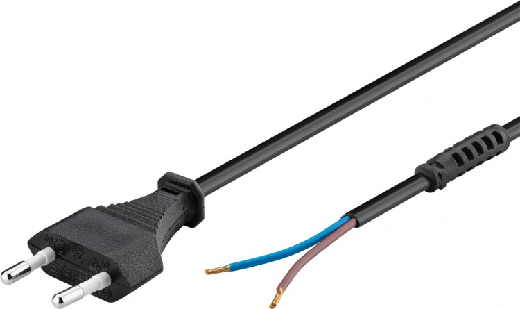 Goobay Kabel med euro-kontakt för montering, 1,5 m, svart Euro-kontakt (typ C, CEE 7/16) > lösa kabeländar Goobay Kabel med euro-kontakt för montering, 1,5 m, svart Euro-kontakt (typ C, CEE 7/16) > lösa kabeländar