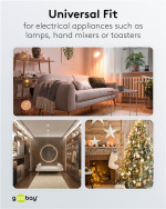 Goobay Kabel med euro-kontakt för montering, 1,5 m, vit Euro-kontakt (typ C, CEE 7/16) > lösa kabeländar