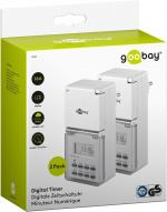 Goobay Set med 2, digital timer IP44 Lättanvänd digital timer