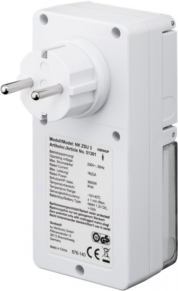 Goobay Set med 2, digital timer IP44 Lättanvänd digital timer