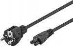 Goobay Kabel för nätanslutning (skyddskontakt), 1 m, svart Jordkontaktstift (typ F, CEE 7/7) > Uttag C5 Goobay Kabel för nätanslutning (skyddskontakt), 1 m, svart Jordkontaktstift (typ F, CEE 7/7) > Uttag C5