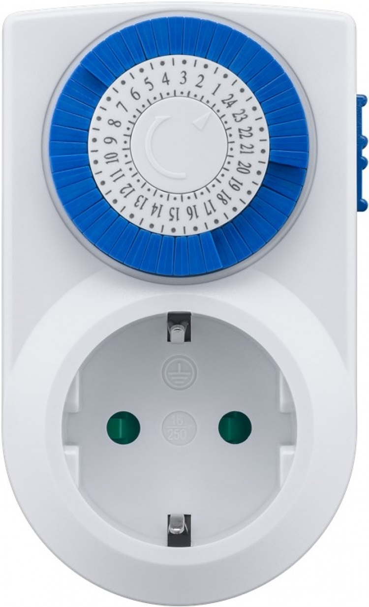 Goobay Analog timer lättmanövrerad mekanisk timer för eluttaget
