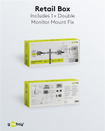 Goobay Dubbel bildskärmsfäste Fix för bildskärmar mellan 17 och 32 tum (43-81 cm) upp till 9 kg Goobay Dubbel bildskärmsfäste Fix för bildskärmar mellan 17 och 32 tum (43-81 cm) upp till 9 kg