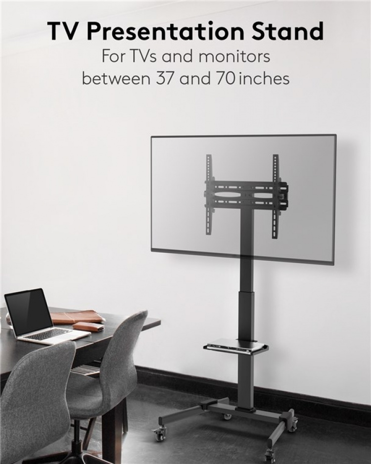 Goobay TV-presentationsställ Basic (storlek L) för TV-apparater eller monitorer mellan 37 och 70 tum (94-178 cm) upp till 35 kg