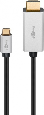 Goobay USB-C™ till HDMI™-adapterkabel, 2 m USB-C™-kontakt > HDMI™-kontakt (typ A) Goobay USB-C™ till HDMI™-adapterkabel, 2 m USB-C™-kontakt > HDMI™-kontakt (typ A)