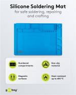 Goobay Silikonlödmatta flexibel arbetsunderlägg för säker lödning, reparation och pyssel