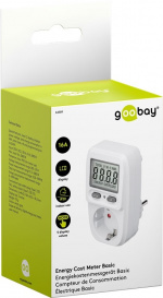 Goobay Digital energimätare Basic för mätning av energiförbrukningen för elektriska hushållsapparater