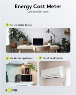 Goobay Digital energimätare Basic för mätning av energiförbrukningen för elektriska hushållsapparater