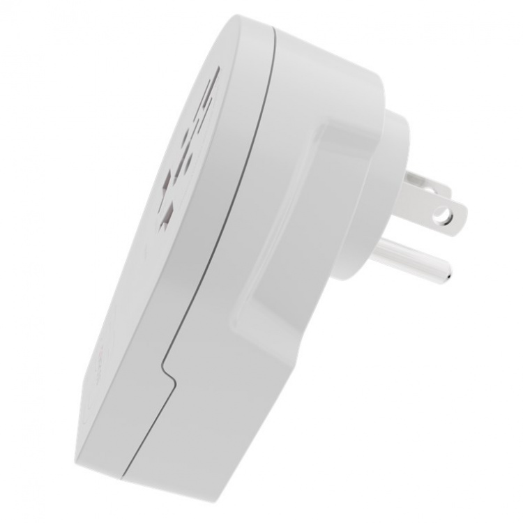 SKROSS World Adapter - World to USA USB-C™ PD voor alle geaarde en niet-geaarde apparaten (2- en 3-pins), met geïntegreerde, ultrasnelle USB-C™-oplader (Power Delivery)
