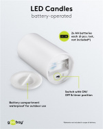 Goobay Set med 3 LED-ljus 