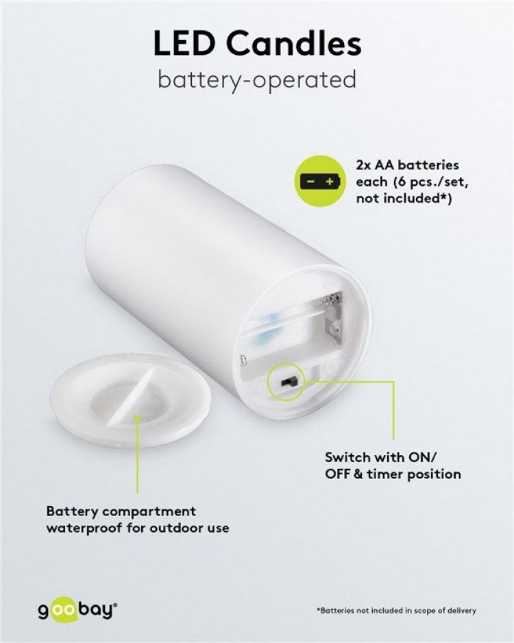 Goobay Set med 3 LED-ljus 