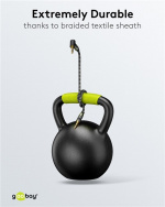 Goobay Ljudanslutningskabel AUX, 3,5 mm stereo, 90°, 1 m, Sharkskin Grey Pawl 3,5 mm plugg (3-stift, Stereo) > Pawl 3,5 mm plugg (3-stift, stereo) 90 ° Goobay Ljudanslutningskabel AUX, 3,5 mm stereo, 90°, 1 m, Sharkskin Grey Pawl 3,5 mm plugg (3-stift, Stereo) > Pawl 3,5 mm plugg (3-stift, stereo) 90 °