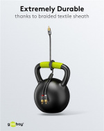 Goobay RCA-splitterkabel, 3 m, Sharkskin Grey Cinch kontakten (woofer, Center) > 2x Cinch kontakten (woofer)