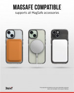 Impact Zero mobilskal 3in1-set kompatibel med Apple iPhone 15, transparent