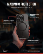 Impact Zero mobilskal 3in1-set kompatibel med Apple iPhone 15 Pro, transparent