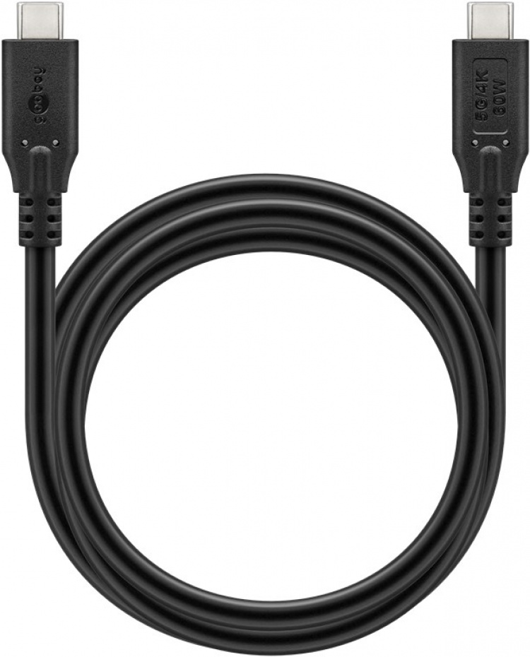 Goobay Sync & Charge SuperSpeed USB-C™-kabel (USB 3.2 Gen 1), USB-PD, 2 m USB-C™ plugg > USB-C™ plugg