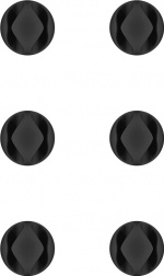 Goobay Kabelhantering 2 urtag, svart 6-pack för att ordna och fästa, avtagbar