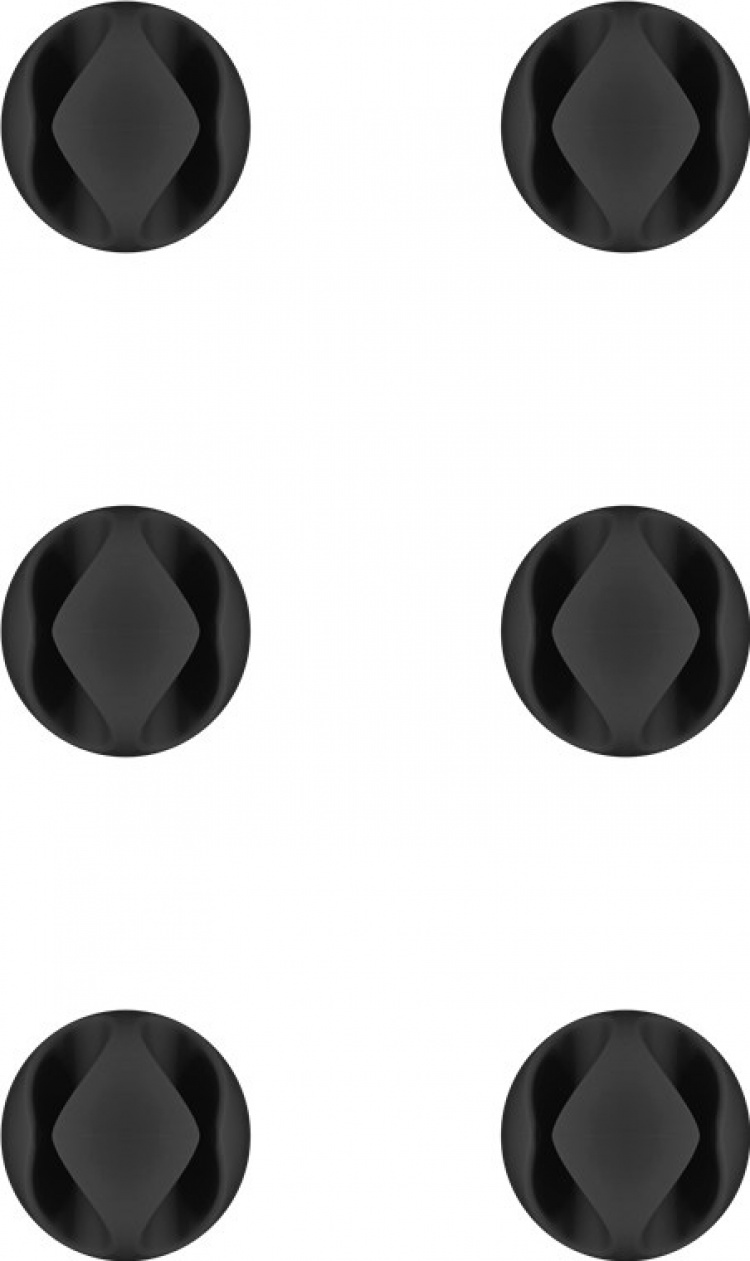 Goobay Kabelhantering 2 urtag, svart 6-pack för att ordna och fästa, avtagbar