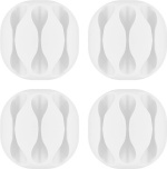 Goobay Kabelhantering 3 urtag, vit 4-pack för att ordna och fästa, avtagbar