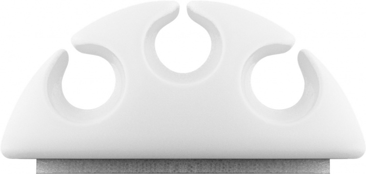 Goobay Kabelhantering 3 urtag, vit 4-pack för att ordna och fästa, avtagbar