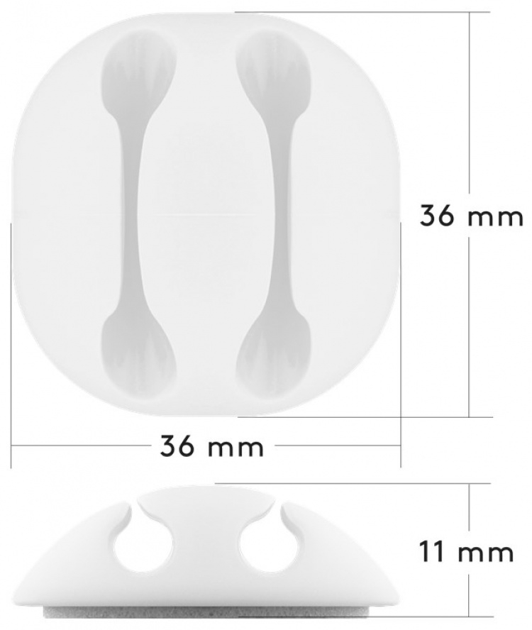 Goobay Kabelhanteringssats, vit 5-pack för att ordna och fästa, avtagbar