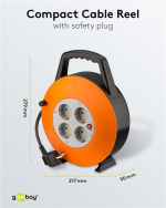 Goobay Kabeltrumma 15 m Praktiskt och lämpligt för inomhusbruk