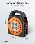Goobay Kabeltrumma 25 m Praktiskt och lämpligt för inomhusbruk