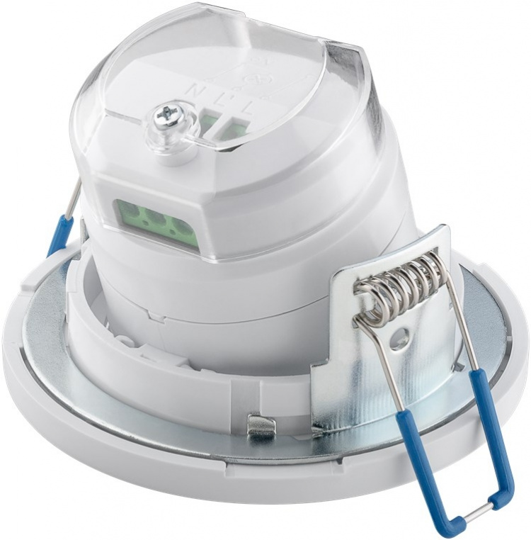 Goobay Infraröd rörelsedetektor för infälld montering i taket, 360°-detektion, 8 m räckvidd, för inomhusbruk (IP20), LED-anpassad