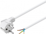 Goobay Haakse contactkabel voor montage, 5 m, wit randaardestekker (type F, CEE 7/7) > losse kabeluiteinden Goobay Haakse contactkabel voor montage, 5 m, wit randaardestekker (type F, CEE 7/7) > losse kabeluiteinden