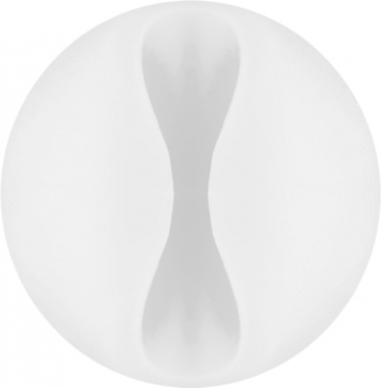 Goobay Kabelhantering 1 urtag, vit 5-pack för att ordna och fästa, avtagbar