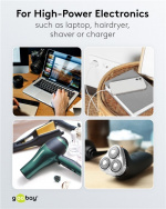 Goobay Nätadapter Storbritannien, svart uttag med skyddsjord (typ F, CEE 7/3) > brittisk 3-polig kontakt (typ G, BS 8546)