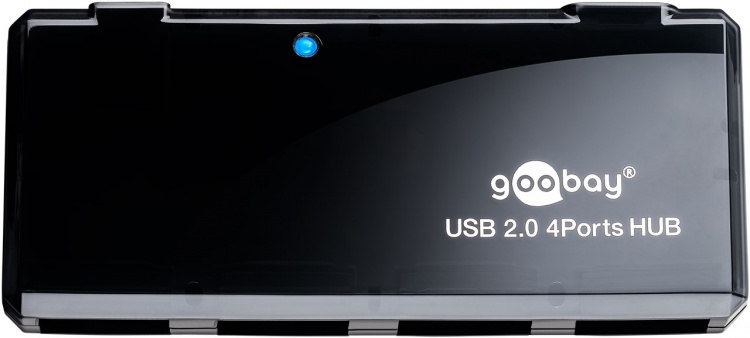 Goobay 4-vägs USB 2.0 Hi-Speed HUB för anslutning av upp till 4 USB-enheter med en USB-anslutning Goobay 4-vägs USB 2.0 Hi-Speed HUB för anslutning av upp till 4 USB-enheter med en USB-anslutning