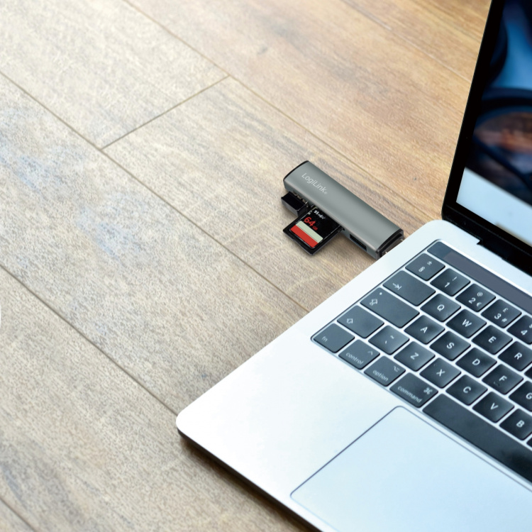 LogiLink USB-hub (USB 3.2 Gen2) Minneskortsläsare/USB-A