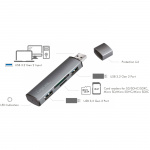 LogiLink USB-hub (USB 3.2 Gen2) Minneskortsläsare/USB-A