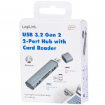 LogiLink USB-hub (USB 3.2 Gen2) Minneskortsläsare/USB-A