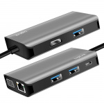 LogiLink USB-C-dockningsstation 7-i-1 HDMI/VGA/RJ45/USB-C 100W PD LogiLink USB-C-dockningsstation 7-i-1 HDMI/VGA/RJ45/USB-C 100W PD