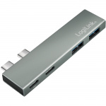 LogiLink Dual USB 3.2 Gen2x2-hub 4-portar PD 100W