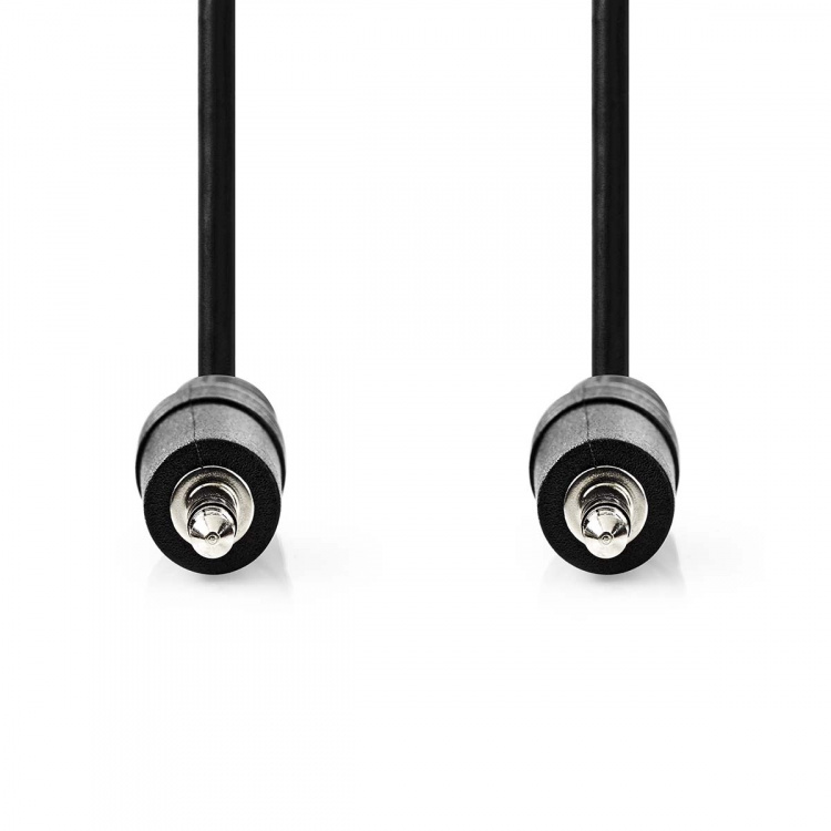 Nedis Stereo-Audiokabel | 3,5 mm Male | 3,5 mm Male | Vernikkeld | 2.00 m | Rond | Zwart | Label