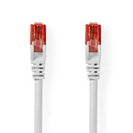 Nedis CAT6 Netwerkkabel | RJ45 Male | RJ45 Male | U/UTP | 5.00 m | Rond | PVC | Wit | Label