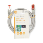 Nedis CAT6 Netwerkkabel | RJ45 Male | RJ45 Male | S/FTP | 1.50 m | Rond | LSZH | Grijs | Label Nedis CAT6 Netwerkkabel | RJ45 Male | RJ45 Male | S/FTP | 1.50 m | Rond | LSZH | Grijs | Label