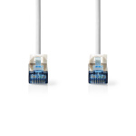 Nedis CAT6a netwerkkabel | S/FTP | RJ45 Male | RJ45 Male | 1.00 m | Snagless | Rond | LSZH | Wit | Label