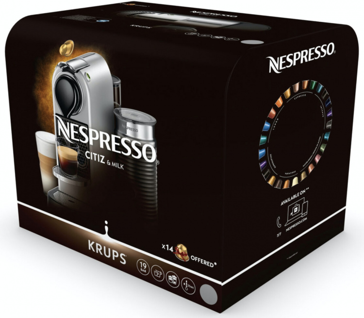 Krups Nespresso Citiz & Milk Kapselmaskin, Silver