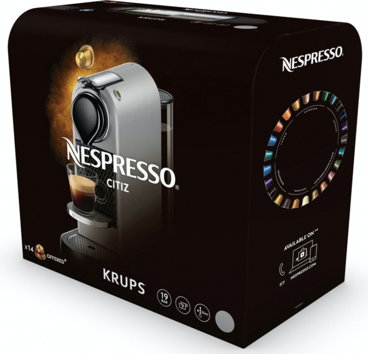 Krups Nespresso Citiz Kapselmaskin, Silver