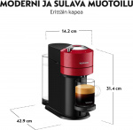 Krups Nespresso Vertuo Next Kapselmaskin, Röd/Svart