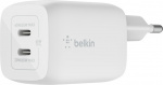 Belkin Boost Charge Pro Dual Port USB-C GaN 65 W PD 3.0 -verkkovirtalaturi, valkoinen Belkin Boost Charge Pro Dual Port USB-C GaN 65 W PD 3.0 -verkkovirtalaturi, valkoinen